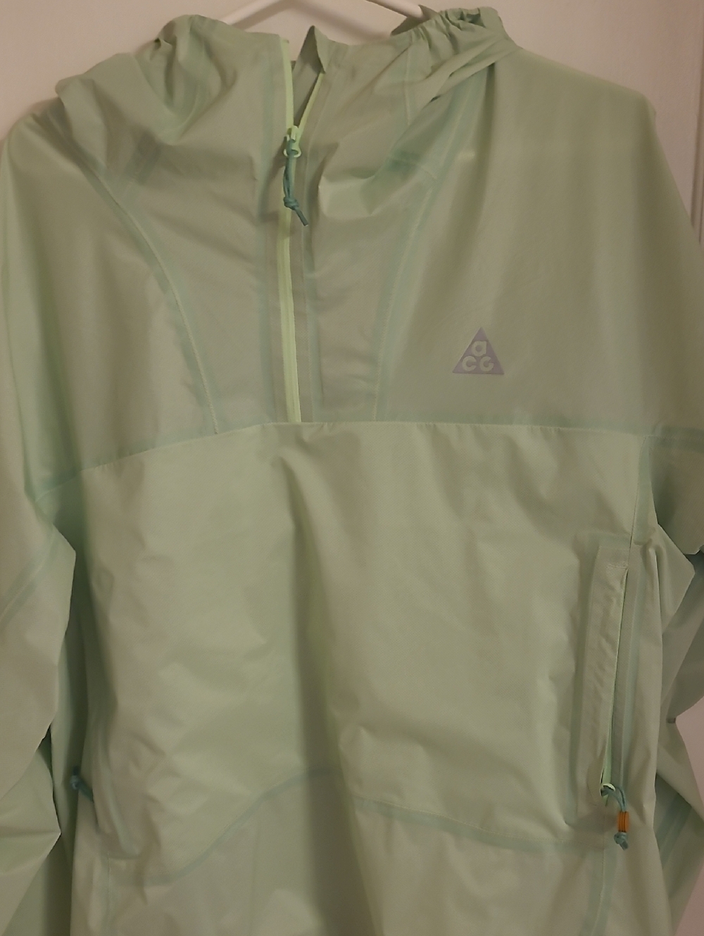 Nike ACG Mint "Trail Snacks" Green Hooded Pullover Anorak